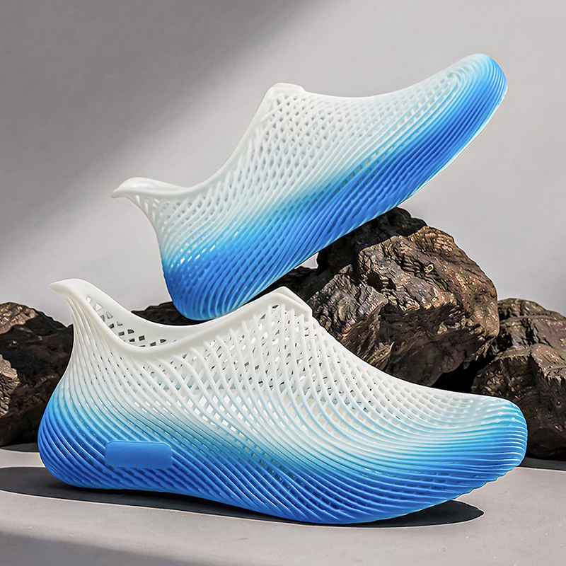 Sandal Sport Outdoor - 夏用3Dプリントクロッグ 軽量 滑り止め 通気性のある中空デザインシューズ アウトドアスポーツ ランニングスニーカー