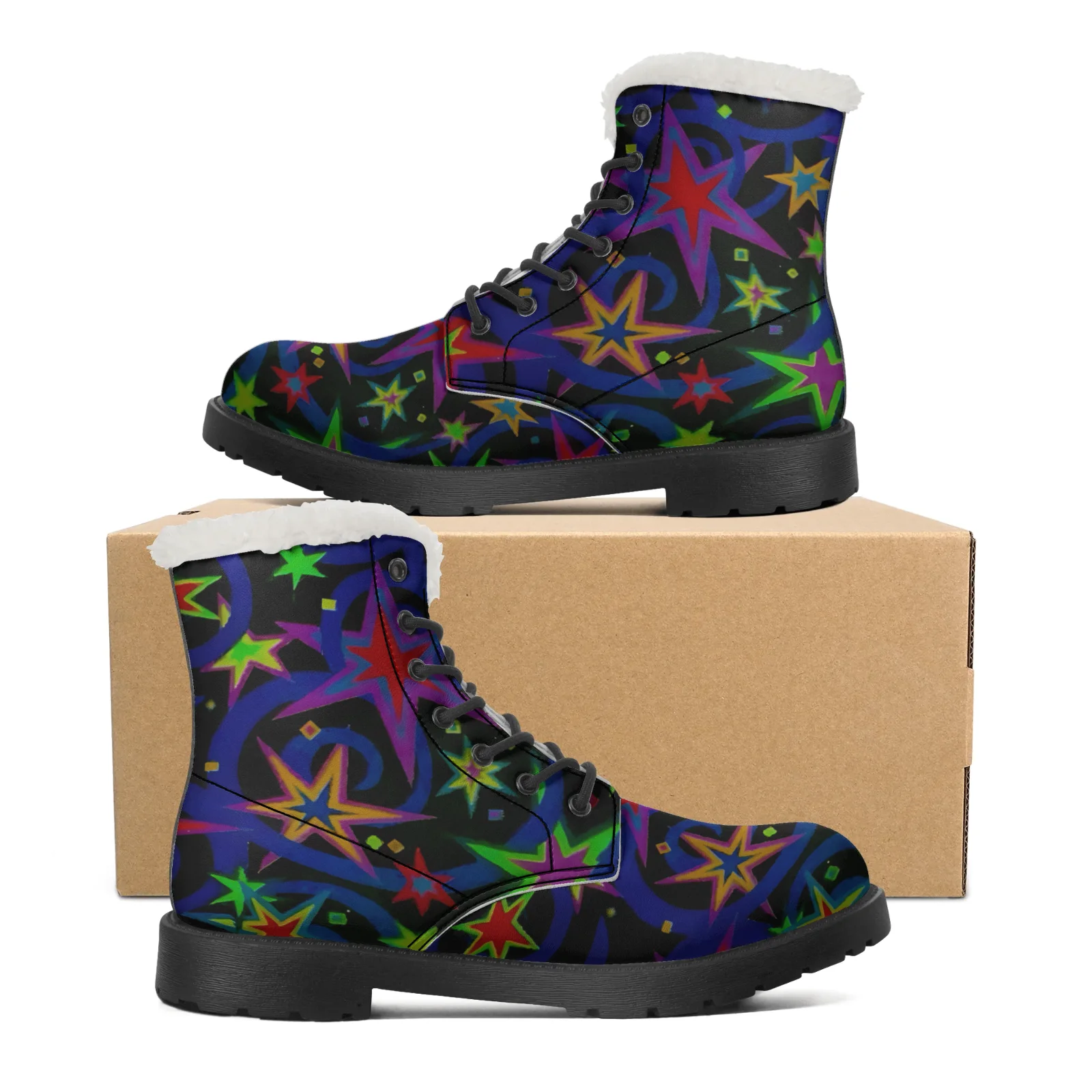 Men Shoes Eu To Us Size - スターリットスカイプラッシュスノーブーツ男性と女性用ティーンエイジャーシューズカジュアルブーツライトウォームカップルスノーブーツサイズEU 35-48