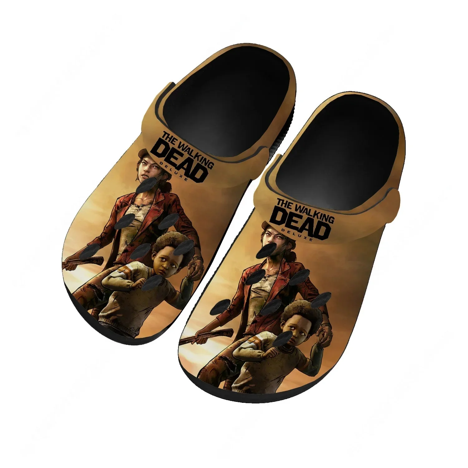 Men'S Shoes Comfortable Walking - ウォーキングデッドサンダル女性ティーンエイジャーホームファッションウォーターシューズホットゲームガーデン通気性快適ビーチホールスリッパ