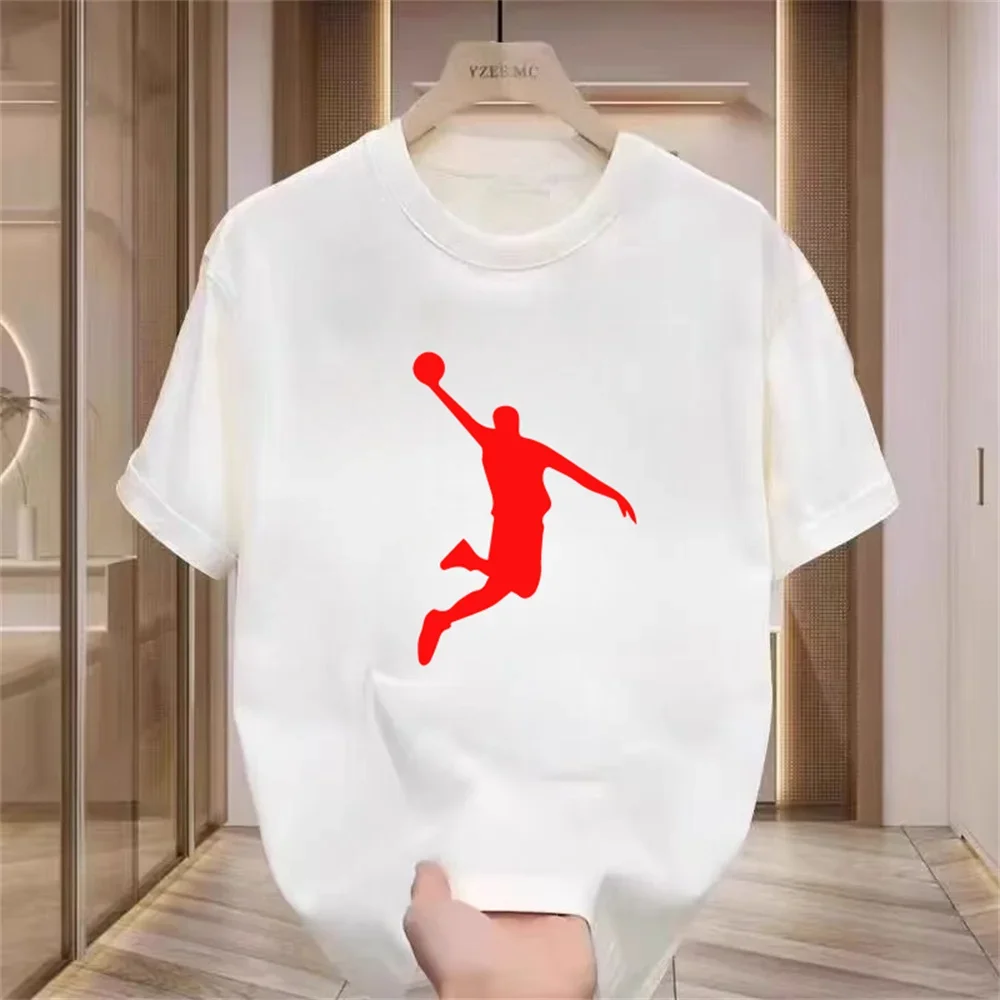 Men Shoes Jordan - 新しいクリエイティブ高級メンズ高品質夏プリントジョーダン Tシャツ綿カジュアル個性 Y2K 子供用クルーネックトップ
