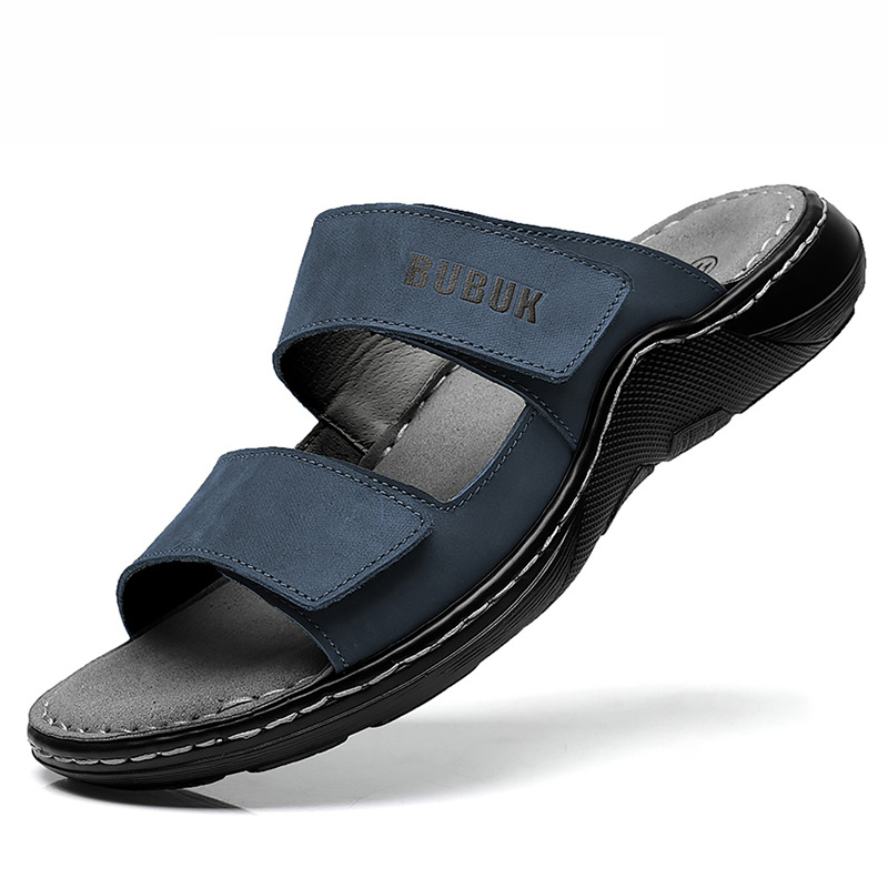 Men'S Shoes Top Brands - 第一層牛革メンズスポーツサンダル、オープントゥアウトドア滑り止めサンダル、カジュアルメンズシューズ、アウトドアファッションビーチシューズ、李