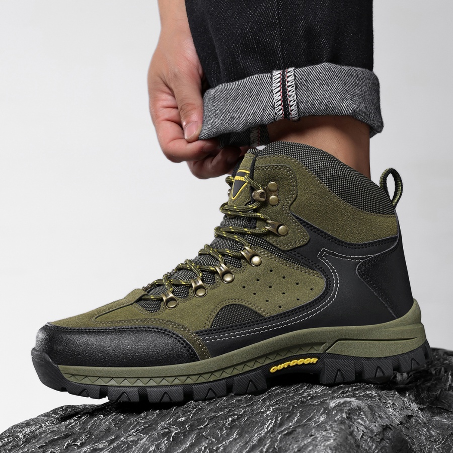 Men'S Shoes Comfortable Walking - メンズブーツ 快適なハイキングシューズ メンズスリップオンスニーカー ハイカットシューズ アウトドアシューズ 男性用フットウェア
