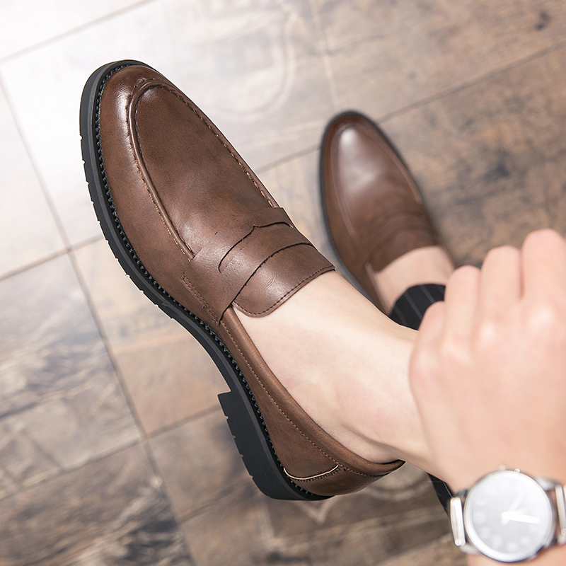 新しいソフトレザー通気性のある革靴メンズヨーロッパステーショ - Men Shoes Europe To Us のレビューと価格