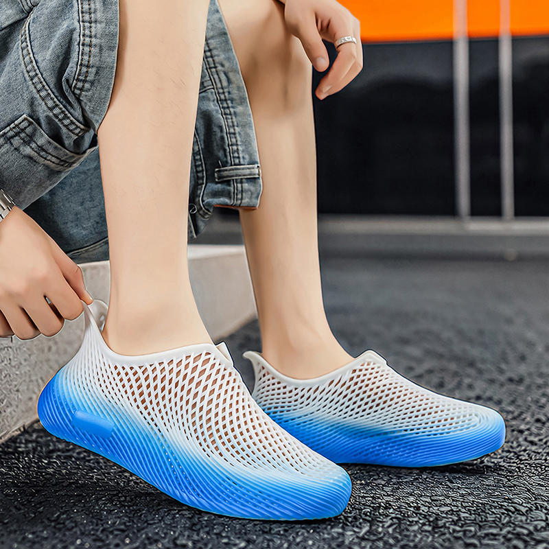 夏用3Dプリントクロッグ 軽量 滑り止め 通気性のある中空デ - Sandal Sport Outdoor のレビューと価格