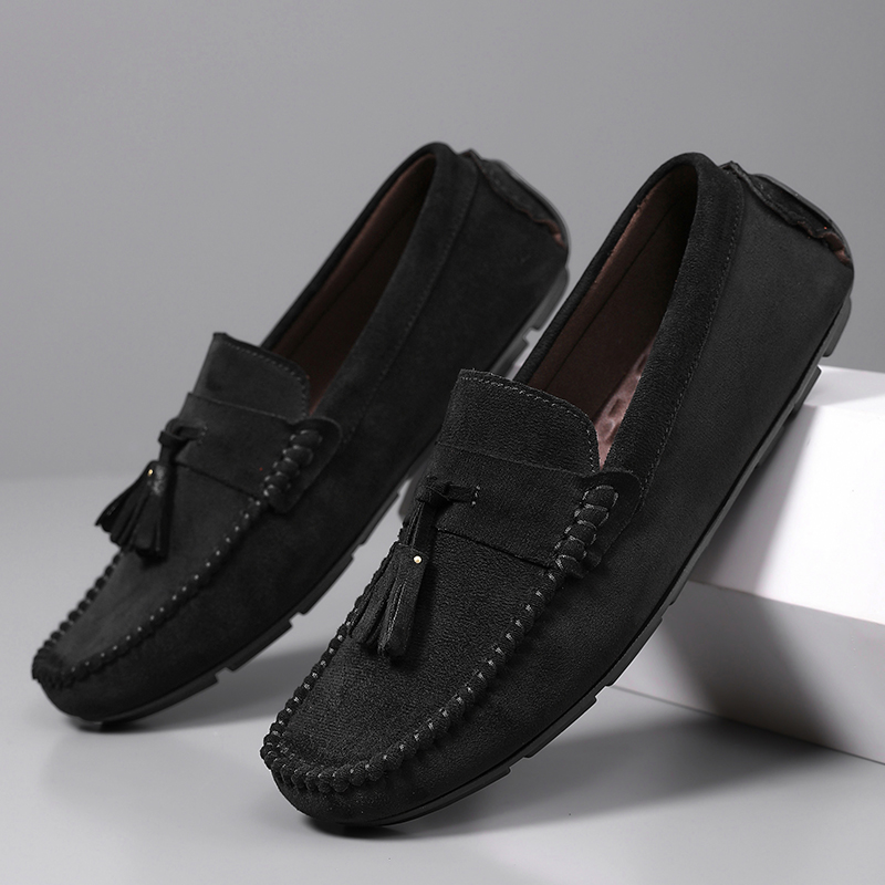 クラシックタッセルメンズローファー、快適なスエードレザーカジ - Men'S Shoes Top Brands のレビューと価格