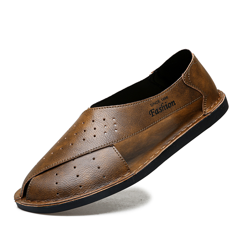 ClaWave 男性手作りカジュアルサンダル夏中空アウト通気 - Men Shoes Eu To Us Size のレビューと価格