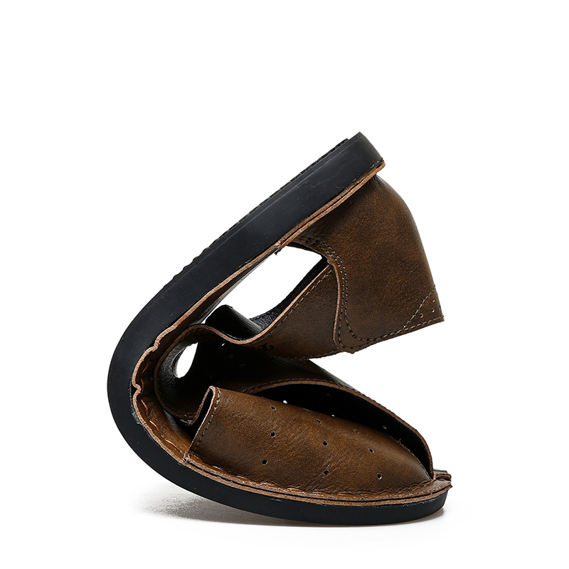 ClaWave 男性手作りカジュアルサンダル夏中空アウト通気 - Men Shoes Eu To Us Size のレビューと価格