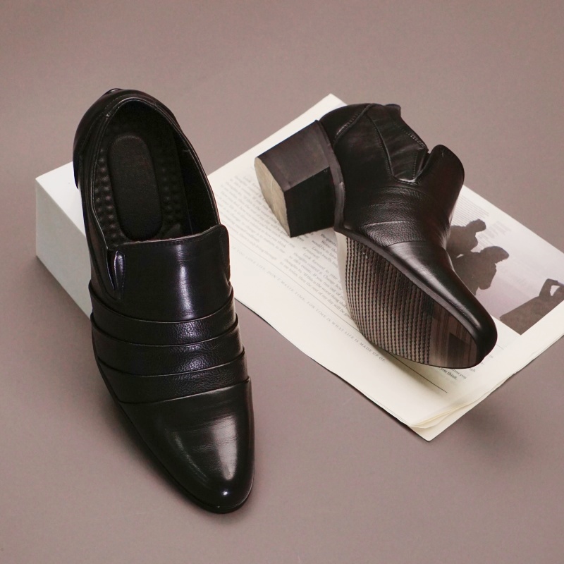 熱い販売メンズレザーハイヒールヨーロッパアメリカ尖ったハイエ - Men Shoes Europe To Us のレビューと価格