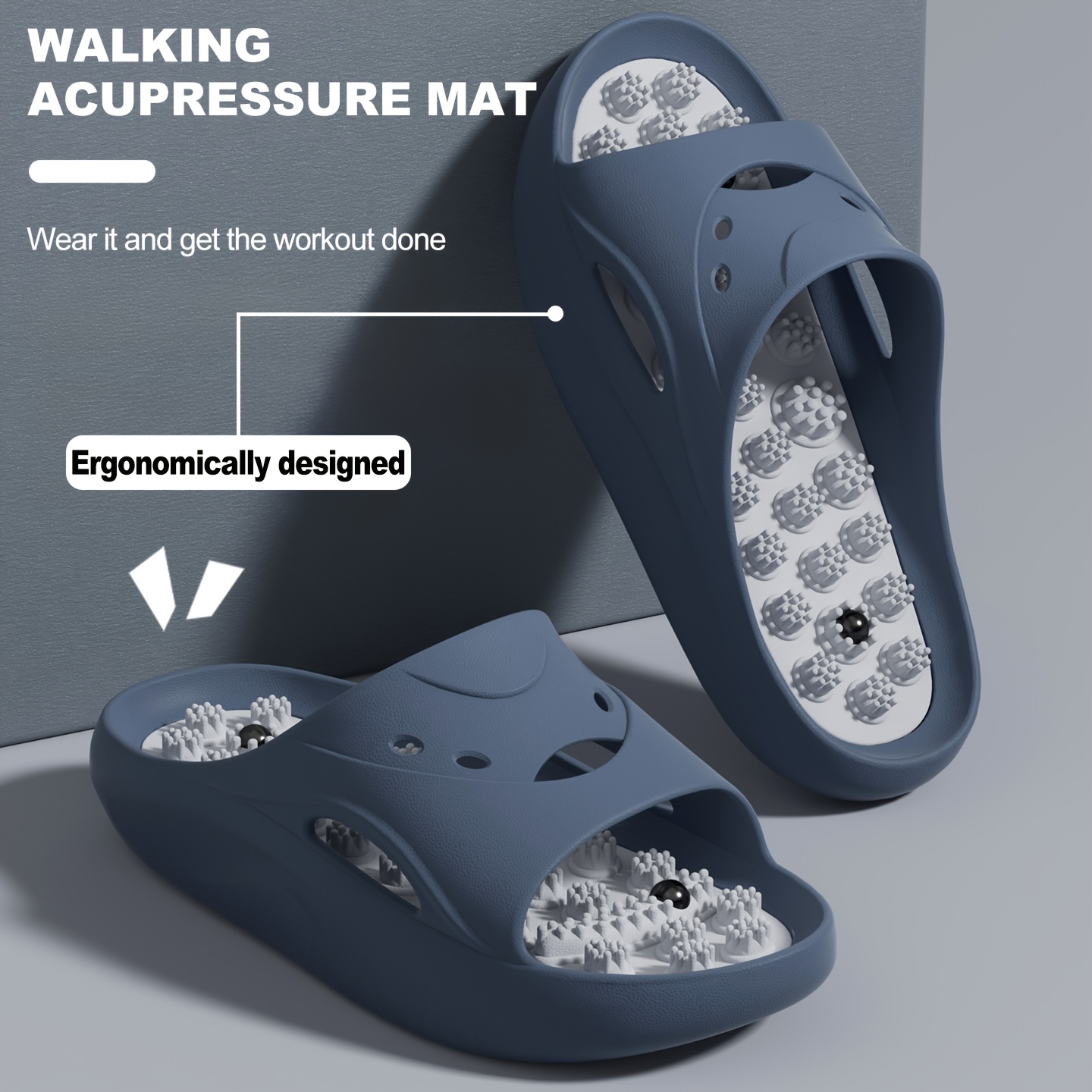 女性男性用EVAマッサージスリッパ厚底バスルームスライド滑り - Men'S Shoes Non Slip のレビューと価格