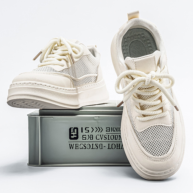メンズ通気性メッシュプラットフォームスケートシューズ夏軽量カ - Men Shoes Eu To Us Size のレビューと価格