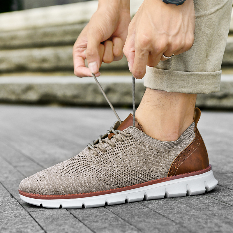 男性カジュアルシューズクラシック通気性ブローグフラットシュー - Men Shoes Oxford のレビューと価格