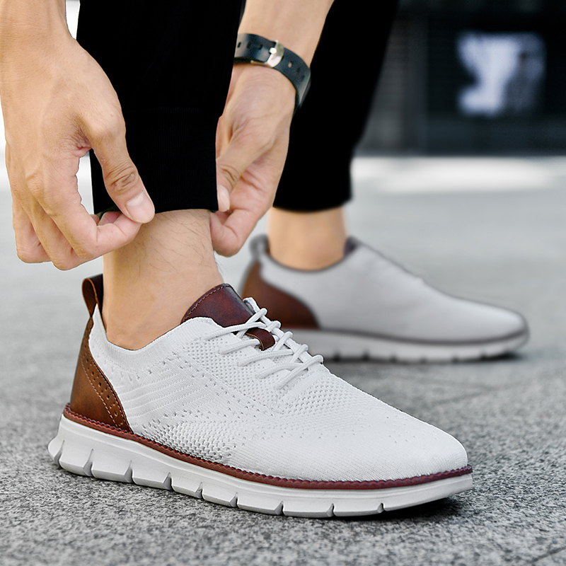 男性カジュアルシューズクラシック通気性ブローグフラットシュー - Men Shoes Oxford のレビューと価格