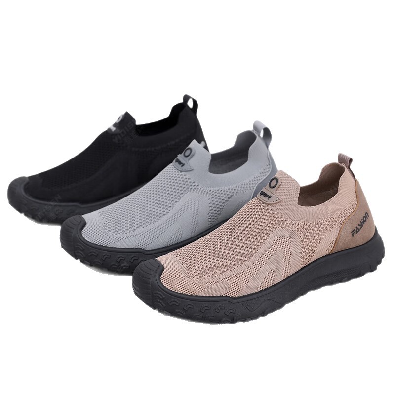 夏のメンズカジュアルシューズ弾性スリップオンデザイン衝突防止 - Men'S Shoes For Sale のレビューと価格
