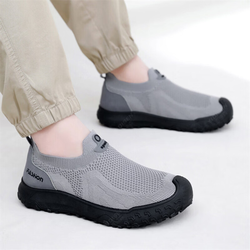 夏のメンズカジュアルシューズ弾性スリップオンデザイン衝突防止 - Men'S Shoes For Sale のレビューと価格