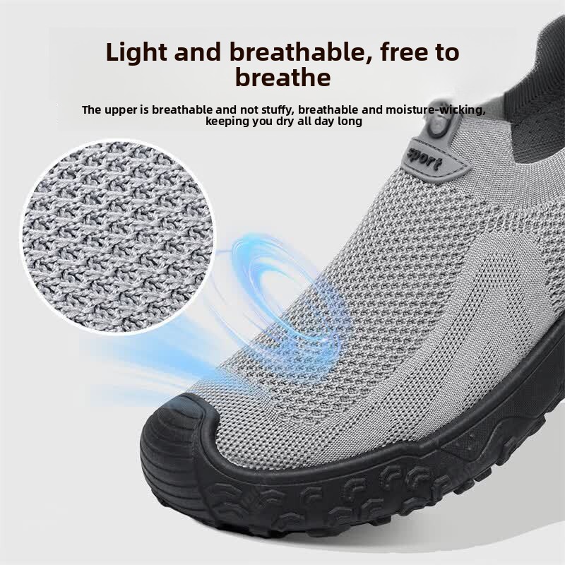 夏のメンズカジュアルシューズ弾性スリップオンデザイン衝突防止 - Men'S Shoes For Sale のレビューと価格