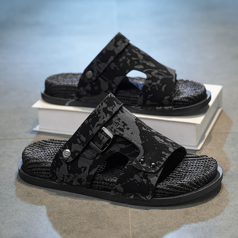 メンズスライドカジュアルサンダル夏用通気性滑り止めアウトドア - Men'S Shoes Comfortable Walking のレビューと価格