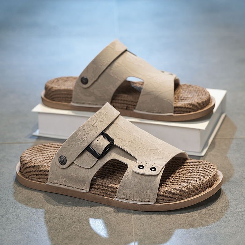 メンズスライドカジュアルサンダル夏用通気性滑り止めアウトドア - Men'S Shoes Comfortable Walking のレビューと価格