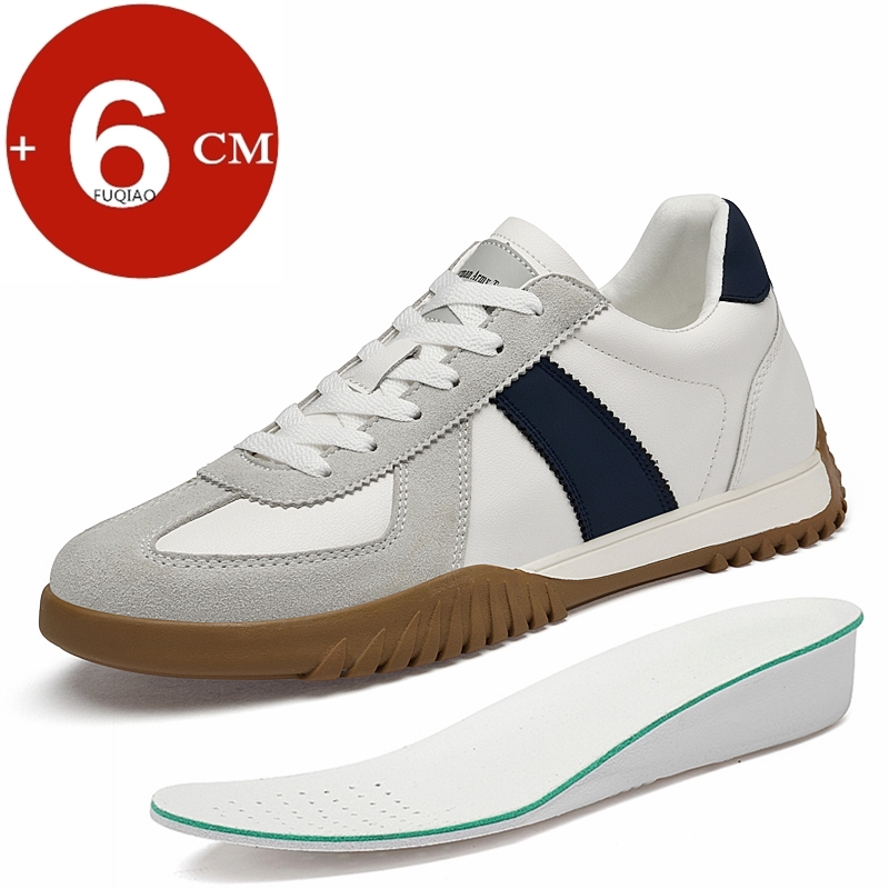 男性女性エレベーターシューズソフトボトムスニーカー通気性レザ - Men Shoes Eu To Us Size のレビューと価格