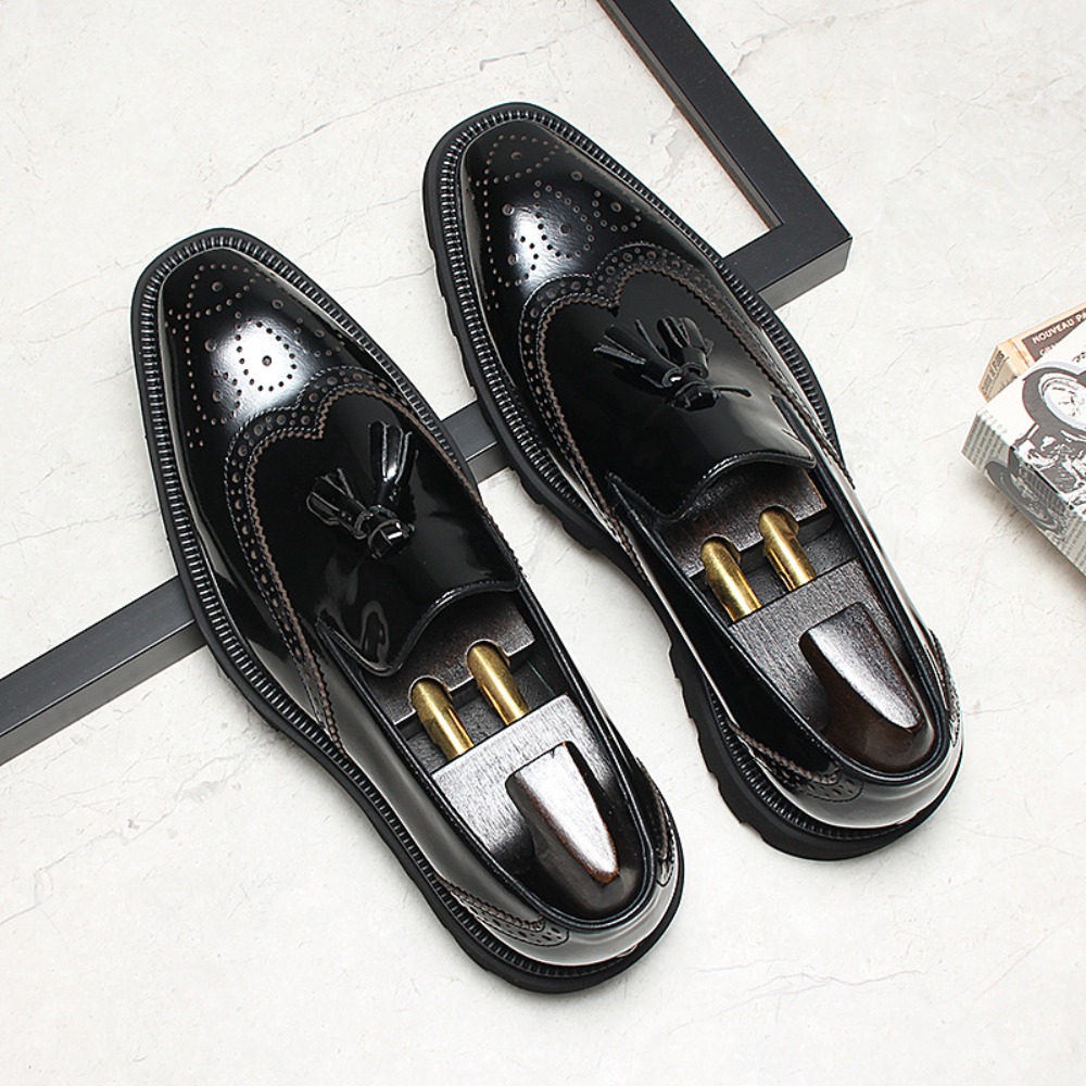 メンズカジュアルビジネスレザーシューズ メンズバックルスクエ - Men Shoes Eu To Us Size のレビューと価格