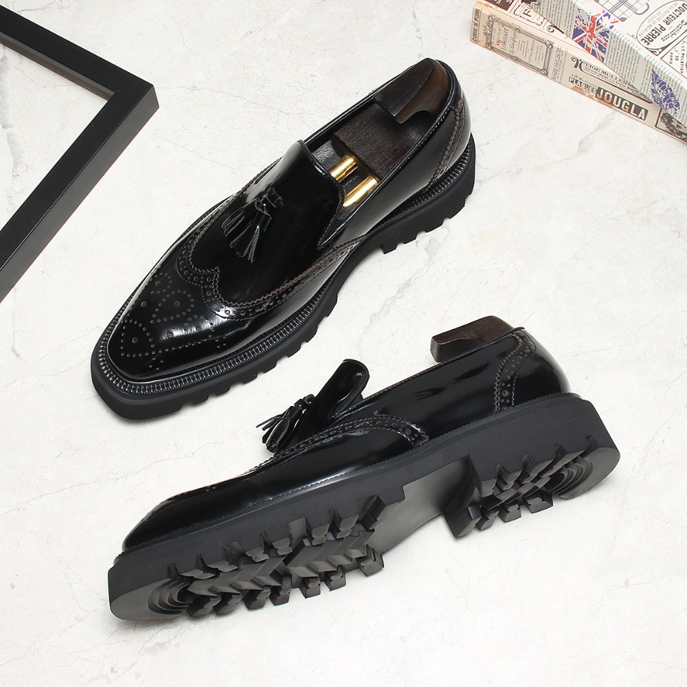 メンズカジュアルビジネスレザーシューズ メンズバックルスクエ - Men Shoes Eu To Us Size のレビューと価格