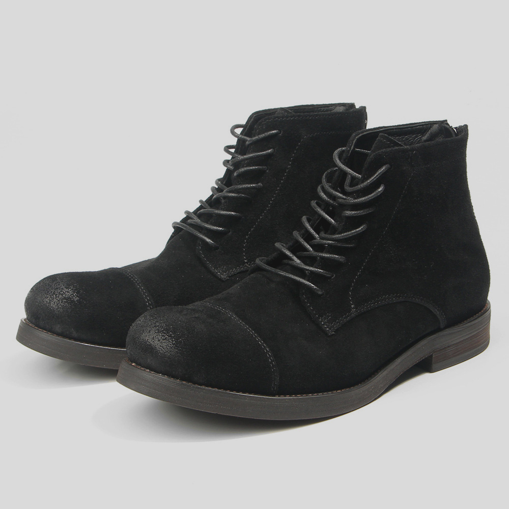 EAGSITY スエード牛革ヴィンテージメンズブーツ履物ダー - Men Shoes Oxford のレビューと価格