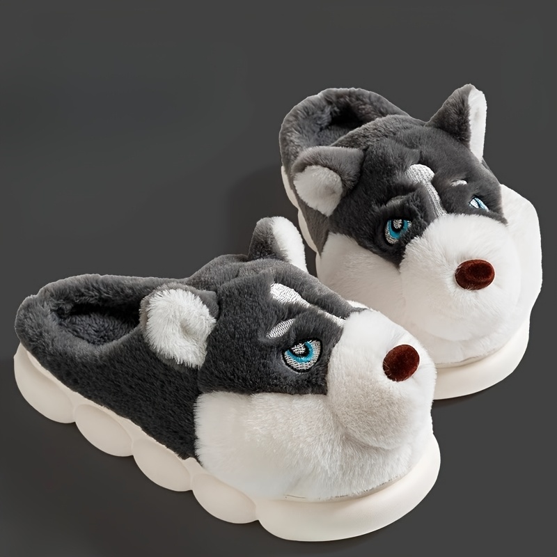 ZUOFU かわいいハスキー犬のぬいぐるみスライドスリッパ  - Men Shoes Eu To Us Size のレビューと価格