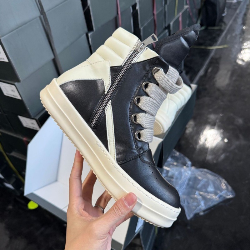ユニセックス 本革 ハイカットスニーカー サイドジッパー コ - Men Shoes Eu To Us Size のレビューと価格