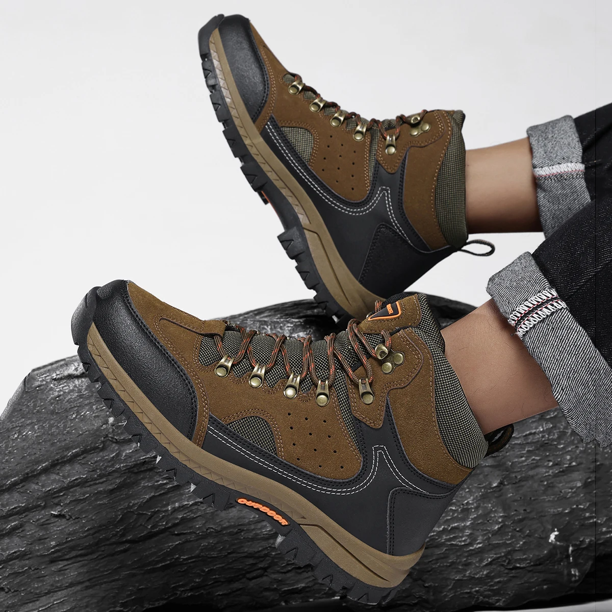 メンズブーツ 快適なハイキングシューズ メンズスリップオンス - Men'S Shoes Comfortable Walking のレビューと価格