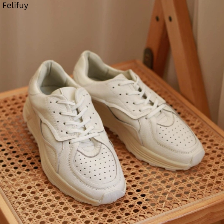 ラウンドトゥ レースアップ カジュアル ホワイト 厚底 メン - Men'S Shoes Top Brands のレビューと価格