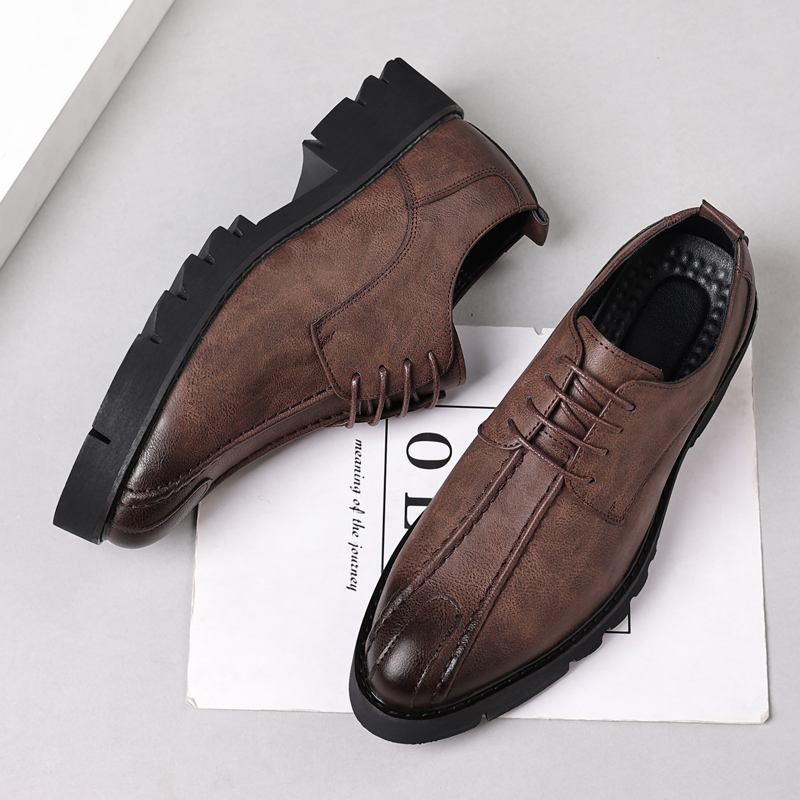 身長を10cm高く見せる牛革製メンズシューズ、ファッショナブ - Men Shoes Formal のレビューと価格