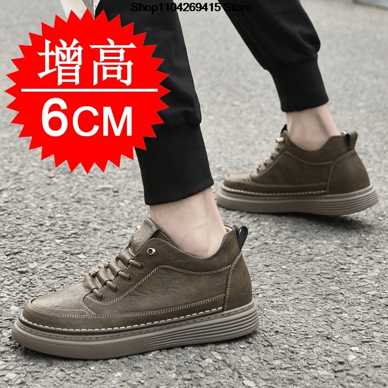 男性用身長アップオックスフォードシューズ、カジュアルレザーシ - Men Shoes Oxford のレビューと価格