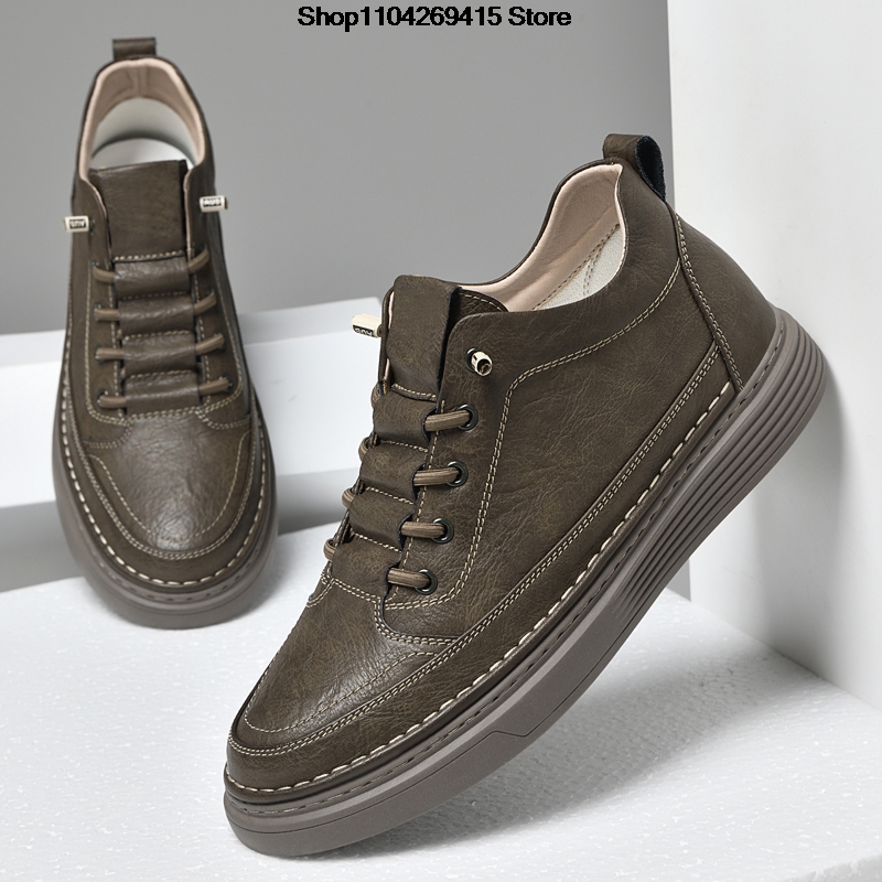 男性用身長アップオックスフォードシューズ、カジュアルレザーシ - Men Shoes Oxford のレビューと価格
