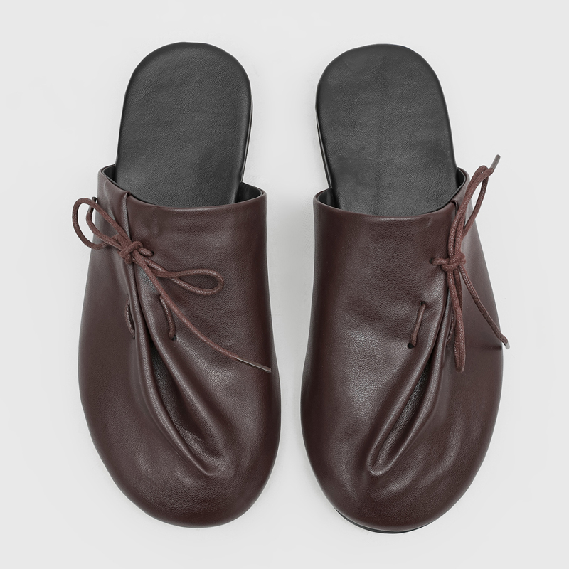 新しくておしゃれで快適なメンズハーフスリッパ、斜めストラップ - Men'S Shoes Top Brands のレビューと価格