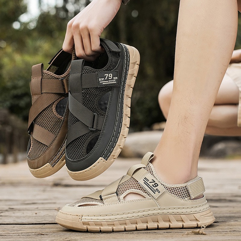 メンズサンダル夏メッシュ通気性中空サンダルファッションアウト - Sandal Sport Outdoor のレビューと価格
