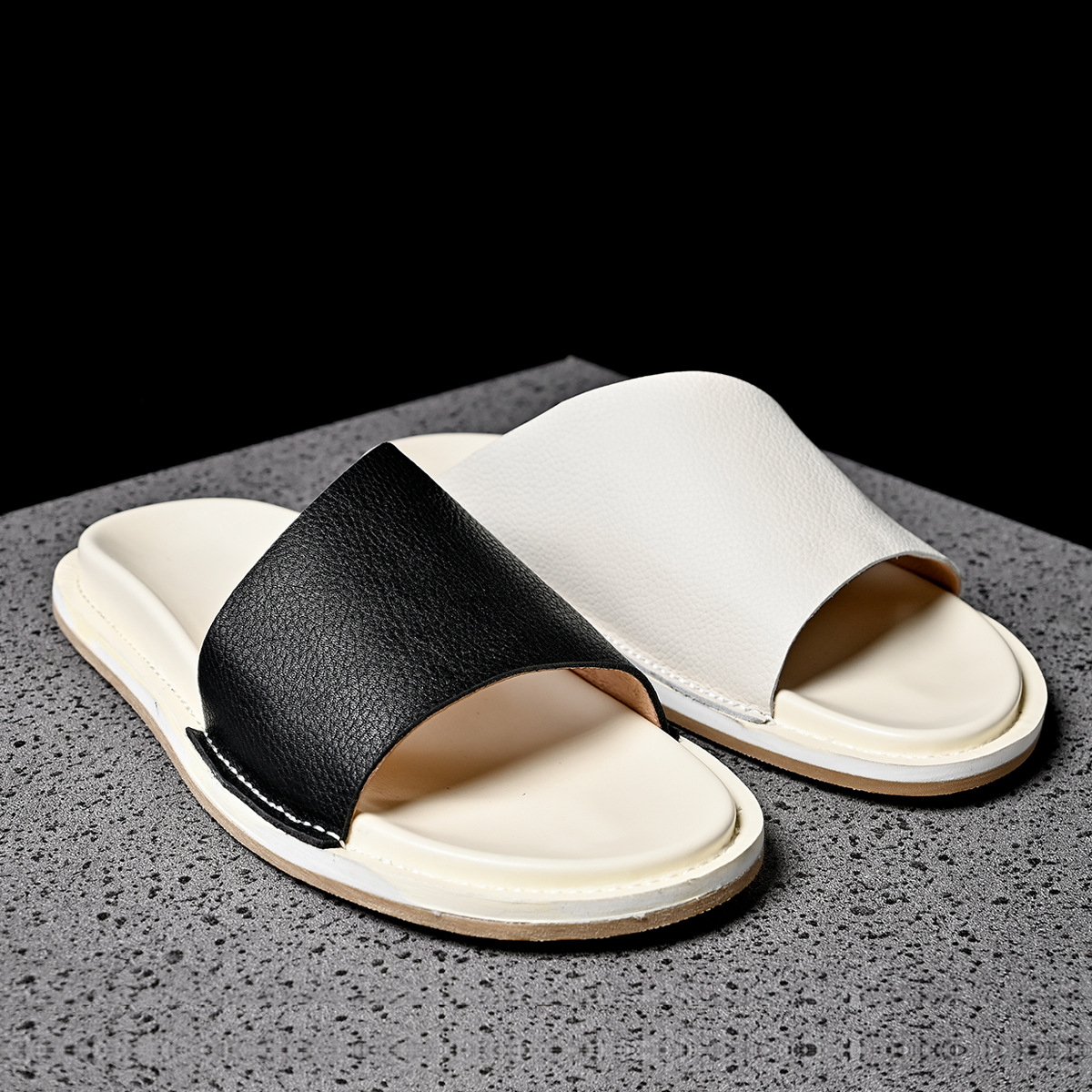 高品質ソフトメンズ本革スリッパ2025夏カジュアル快適シュー - Men'S Shoes Top Brands のレビューと価格