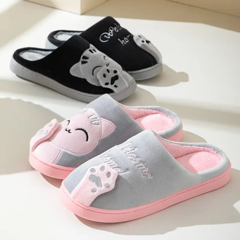 ホームふわふわ猫スリッパ女性冬暖かい毛皮ぬいぐるみノンスリッ - Sport Slide Men のレビューと価格