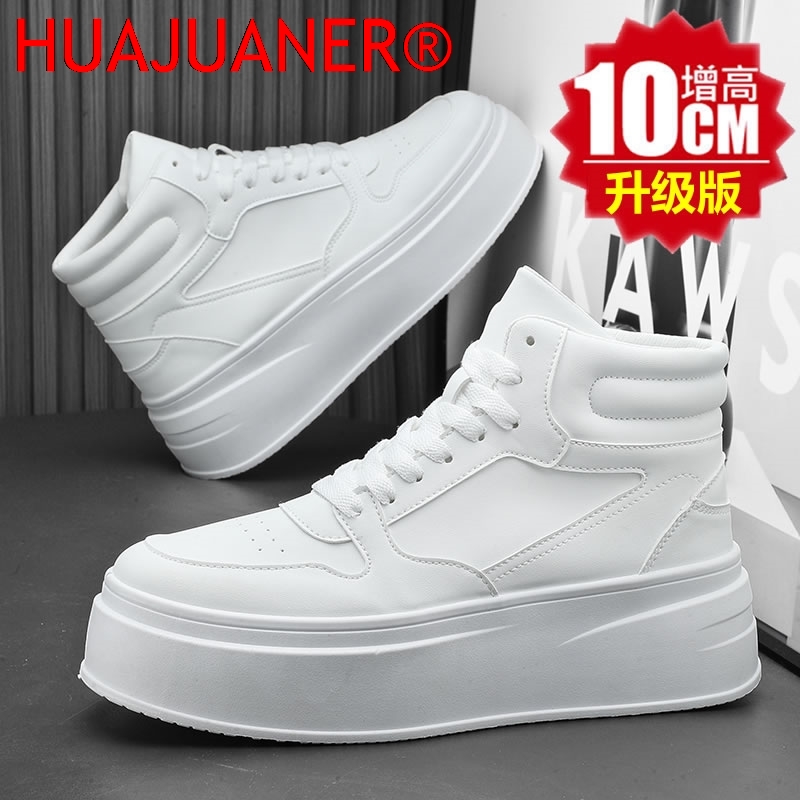 ハイカットメンズインナーハイトニングシューズレザースポーツカ - Men'S Shoes Top Brands のレビューと価格