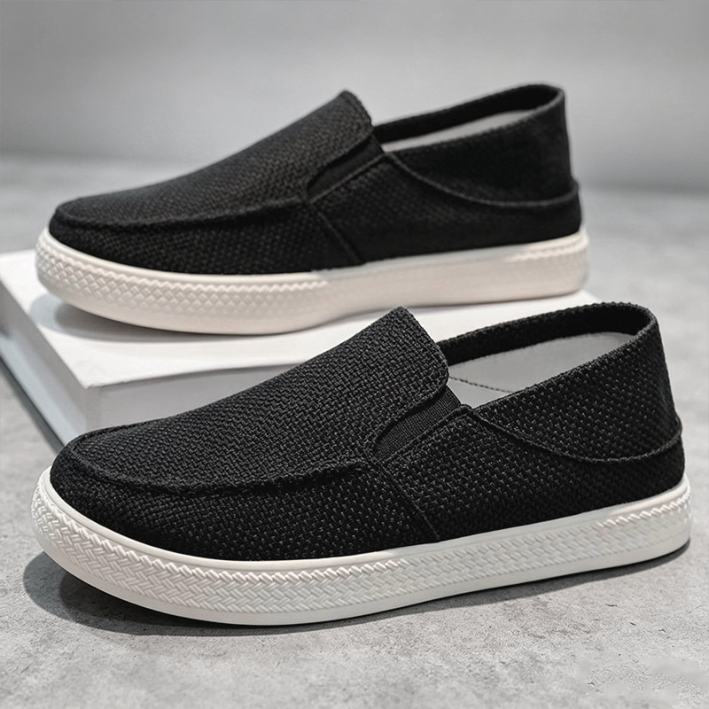 メンズリネンスリッポンローファー、通気性のある織物アッパー、 - Men'S Shoes For Sale のレビューと価格