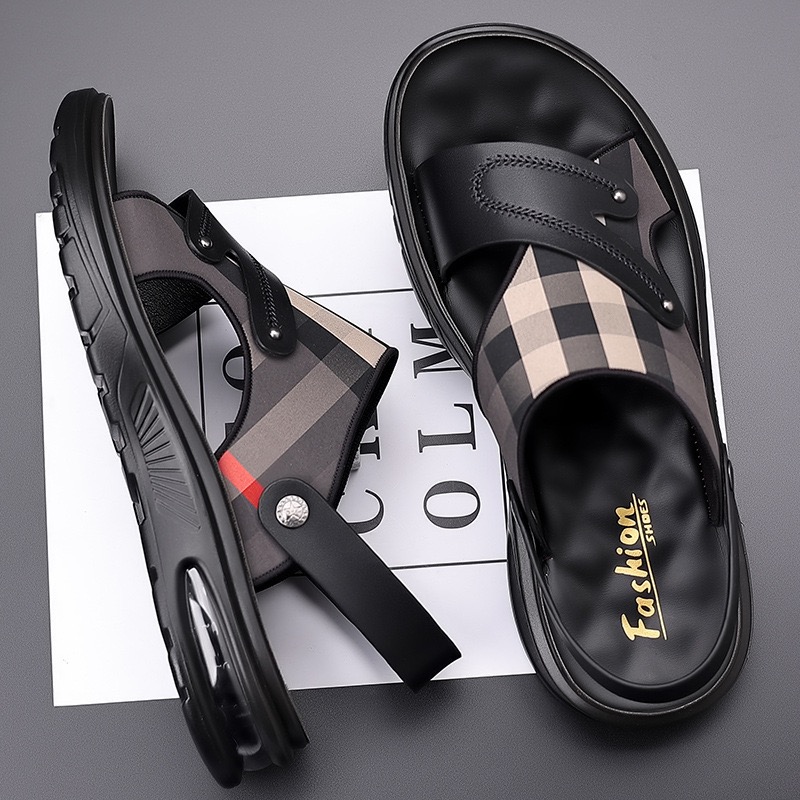 夏のメンズサンダル高級牛革サンダル屋外カジュアルスポーツサン - Sandal Sport Outdoor のレビューと価格