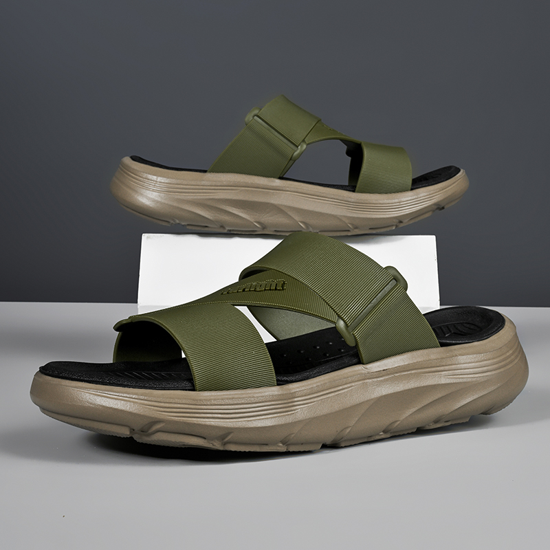 夏の新作メンズサンダル、アウトドアファッション、快適な厚底カ - Men'S Shoes Comfortable Walking のレビューと価格